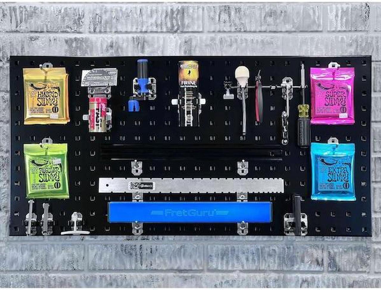 Alt view image 6 of 9 - Triton Products LB18-BKKit 2 18 x 36 x 0.562 in. Steel Square Hole Pegboards with 30 Piece Loc Hook Assortment & Hanging Bin System