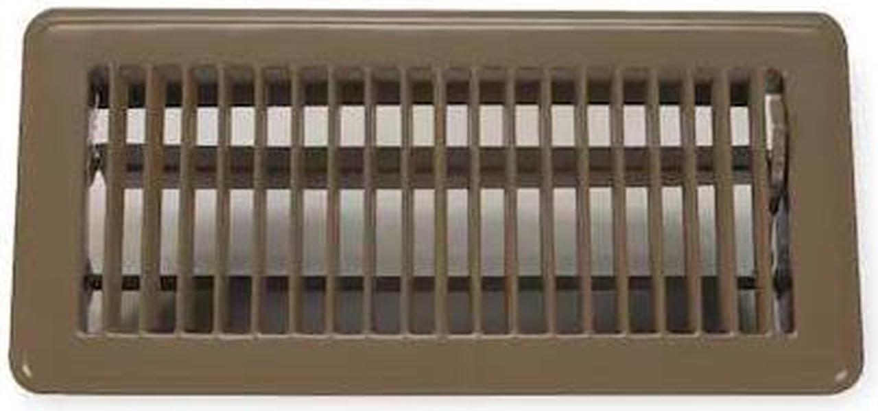 Main image of ZORO SELECT 4JRR4 4 in x 10 in Floor Register, 45 Degree Louvered, Lay-In,