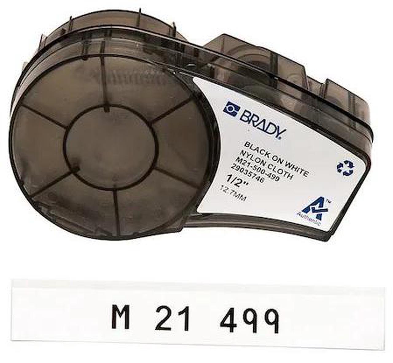 Alt view image 2 of 9 - BRADY M21-500-499 Label Tape Cartridge, Black/White, Labels/Roll: Continuous
