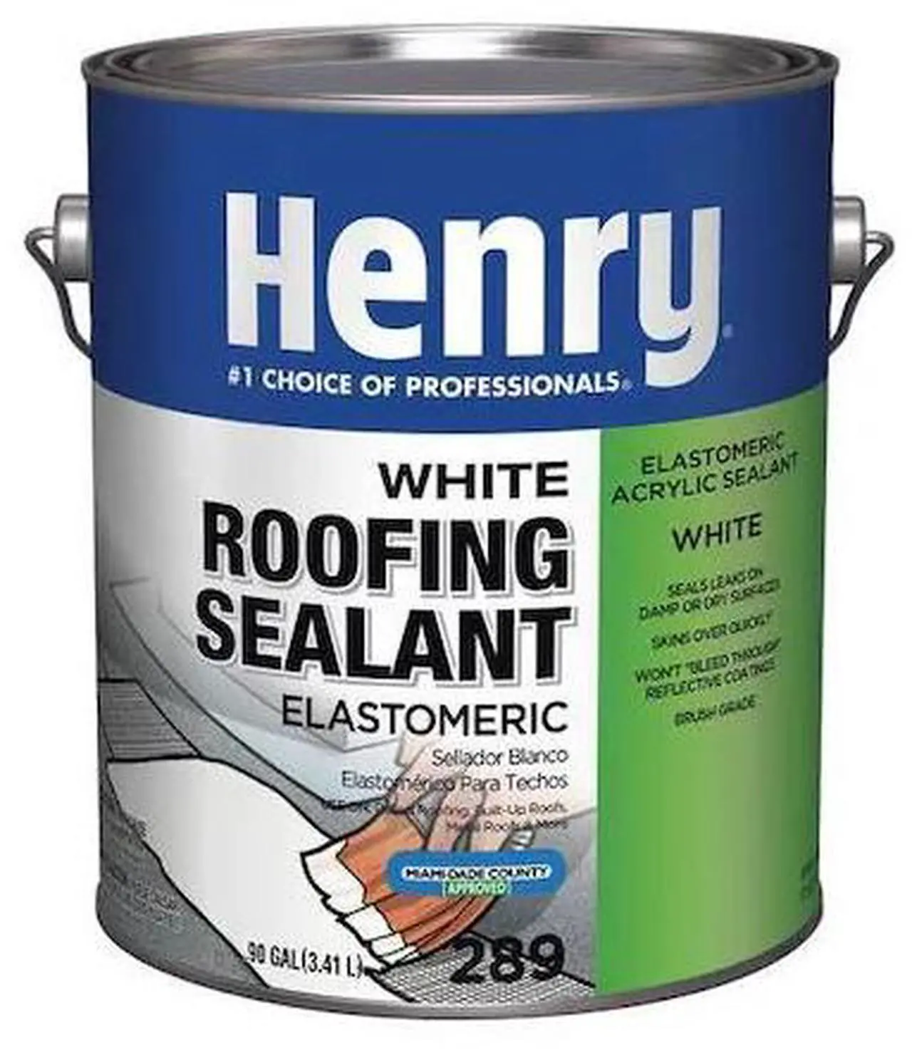 Main image of HENRY HE289046 Roofing Sealant, 1 gal, Pail, White