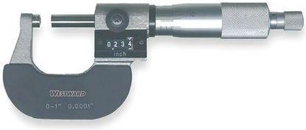 Main image of WESTWARD 4KU87 Digital Micrometer,0 to 1",0.0001,Ratchet
