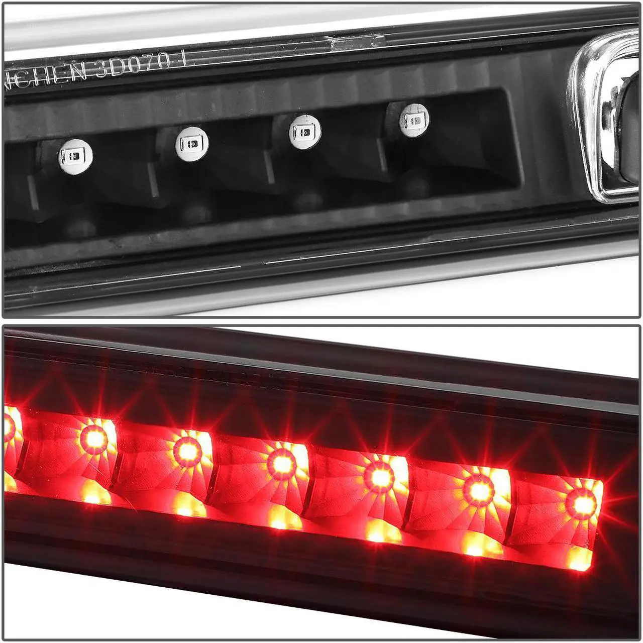 Alt view image 3 of 5 - DNA Motoring 3BL-PAT07-LED-BK For 2007 to 2017 Jeep Patriot Full LED 3rd Third Tail Brake Light Rear Center Stop Lamp Black Housing 08 09 10 11 12 13 14 15 16