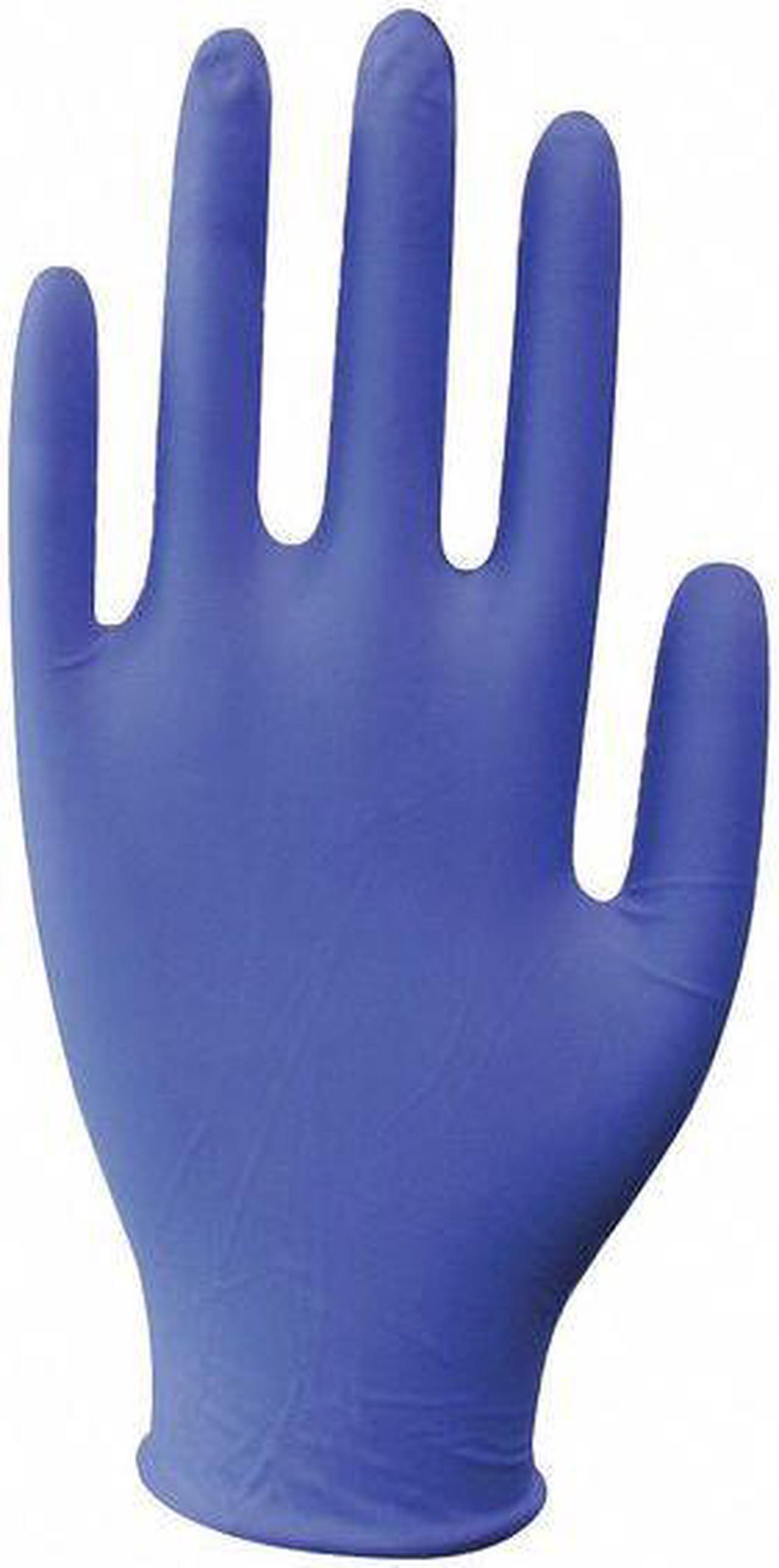 Alt view image 5 of 6 - CONDOR 2XMA6 Disposable Gloves, Nitrile, Powder Free, Blue, S, 100 PK