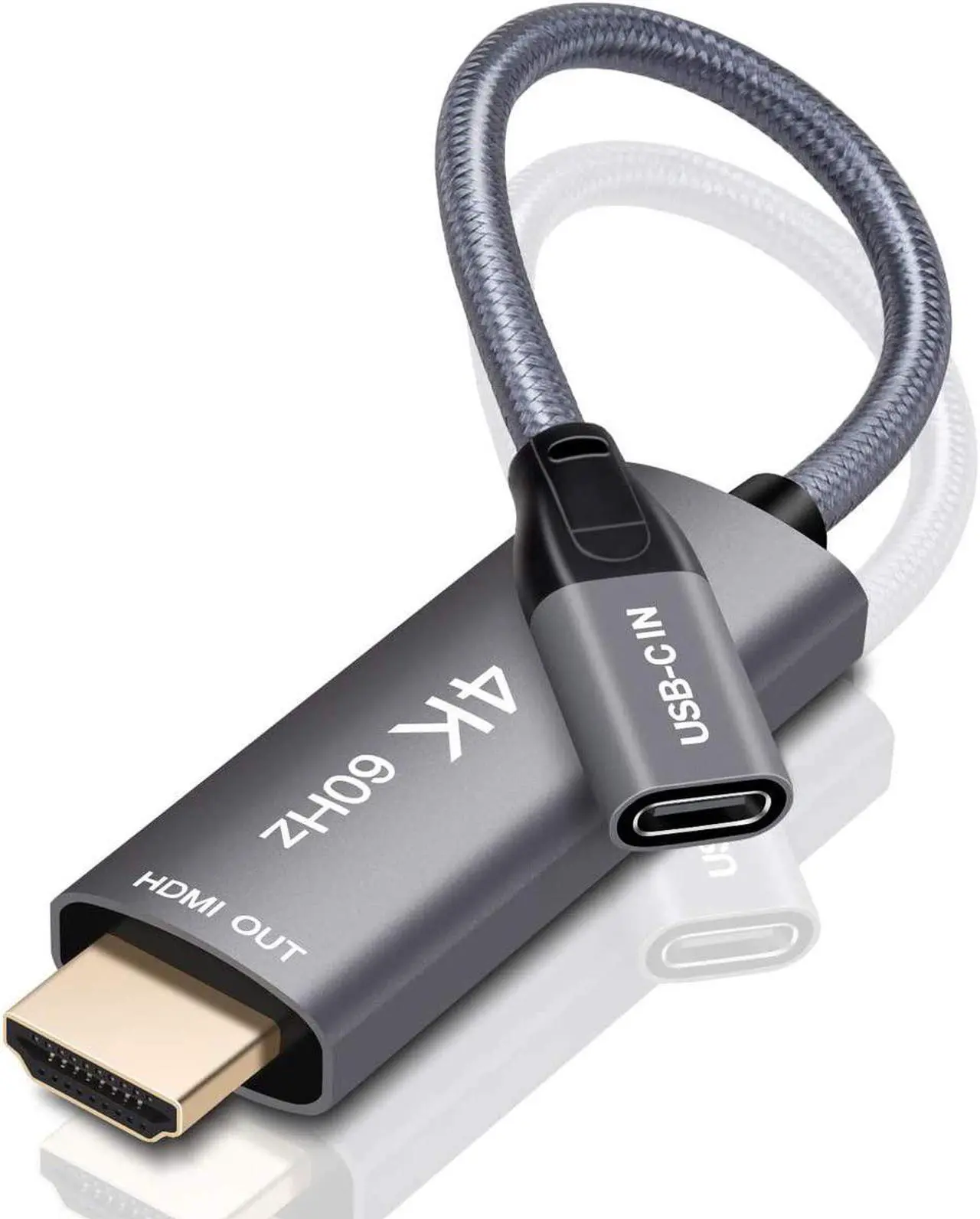 Main image of USB-C Female to HDMI Male Cable Adapter,USB Type C 3.1 Input to HDMI Ouput Converter,4K 60Hz USBC Thunderbolt 3 Adapter for New MacBook Pro,Mac Air,Chromebook Pixel and More