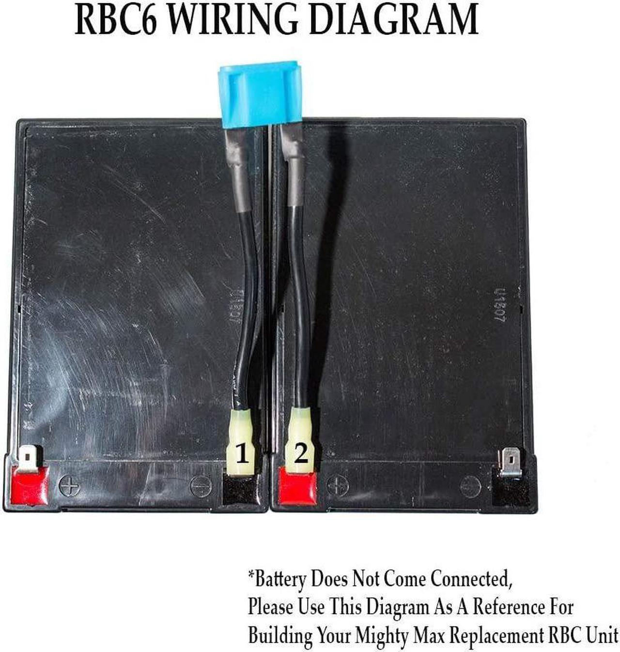 Alt view image 2 of 2 - RBC6 UPS Complete Replacement Battery Compatible with Kit for APC SUA1000