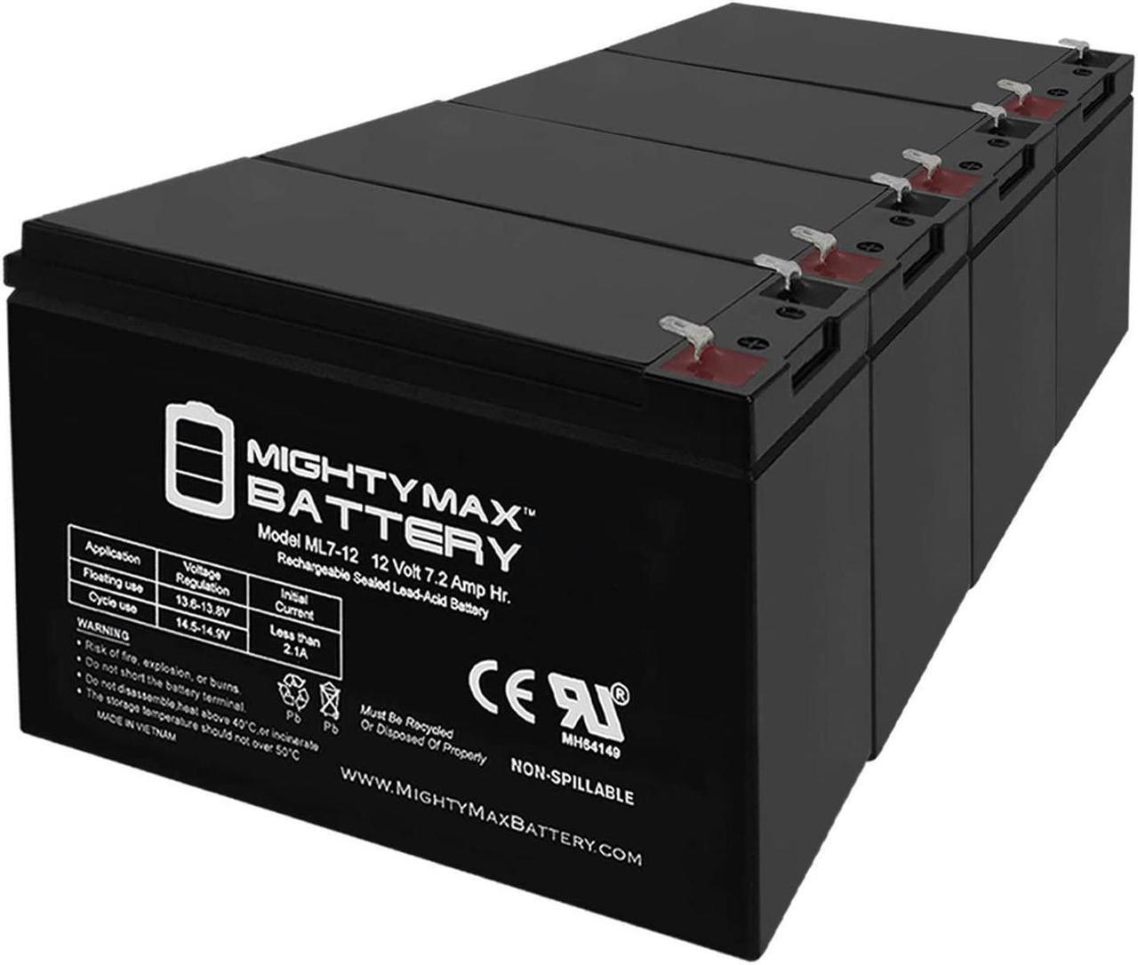Main image of 12V 7Ah SLA Replacement Battery for Tripp Lite SMART500USB, SMART550USBWD - 4 Pack