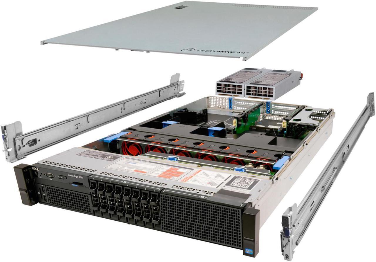 Main image of Dell PowerEdge R720 Server 2.20Ghz 20-Core 192GB 2x NEW 1TB SSD H710P Rails