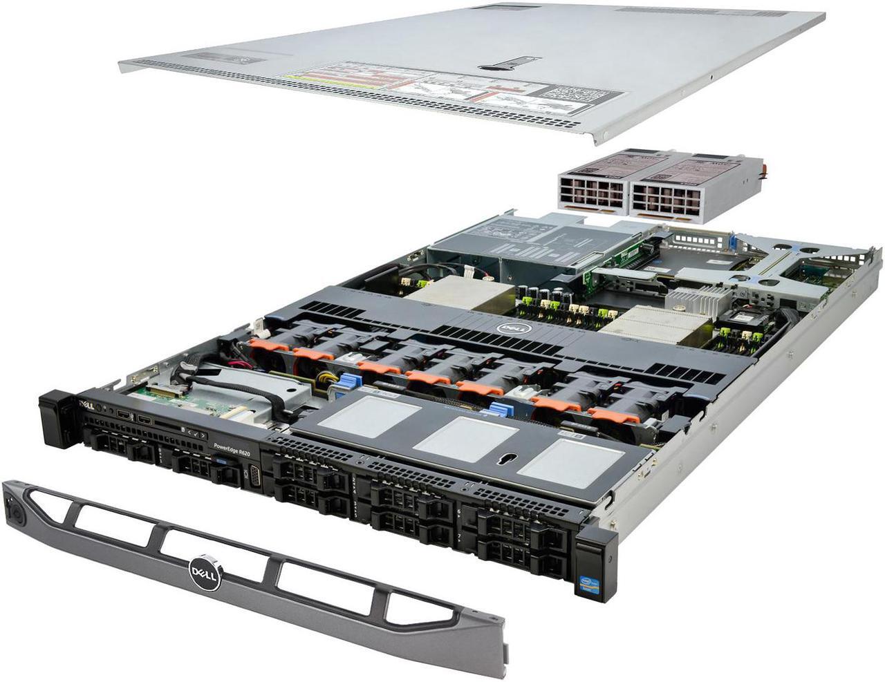 Main image of High-End DELL PowerEdge R620 Server 2x 2.90Ghz E5-2690 8C 96GB 5x 600GB 10K SAS