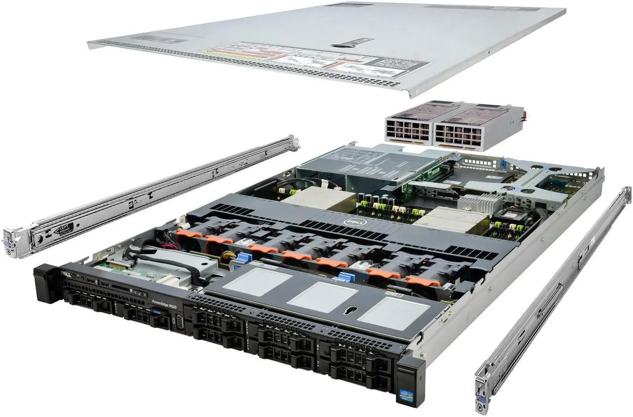 Main image of DELL PowerEdge R620 Server 2.70Ghz 24-Core 64GB 3x 1TB 2x 256GB SSD Premium