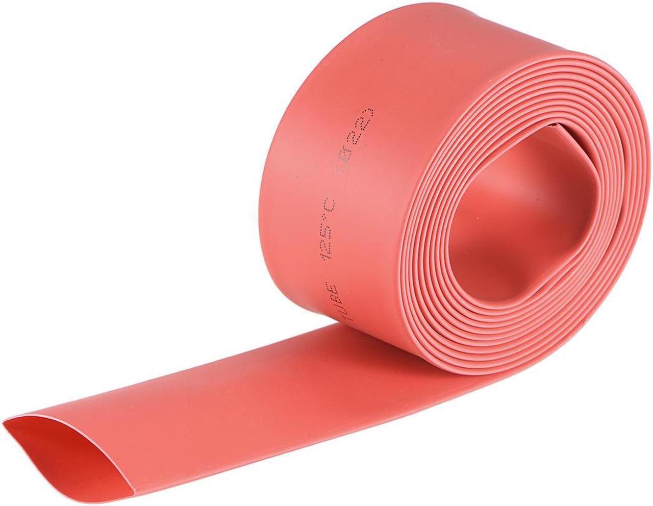 Heat Shink Tubing, 22mm Dia 37mm Flat Width 2:1 Ratio Shrinkable Tube Cable Sleeve 2m - Red