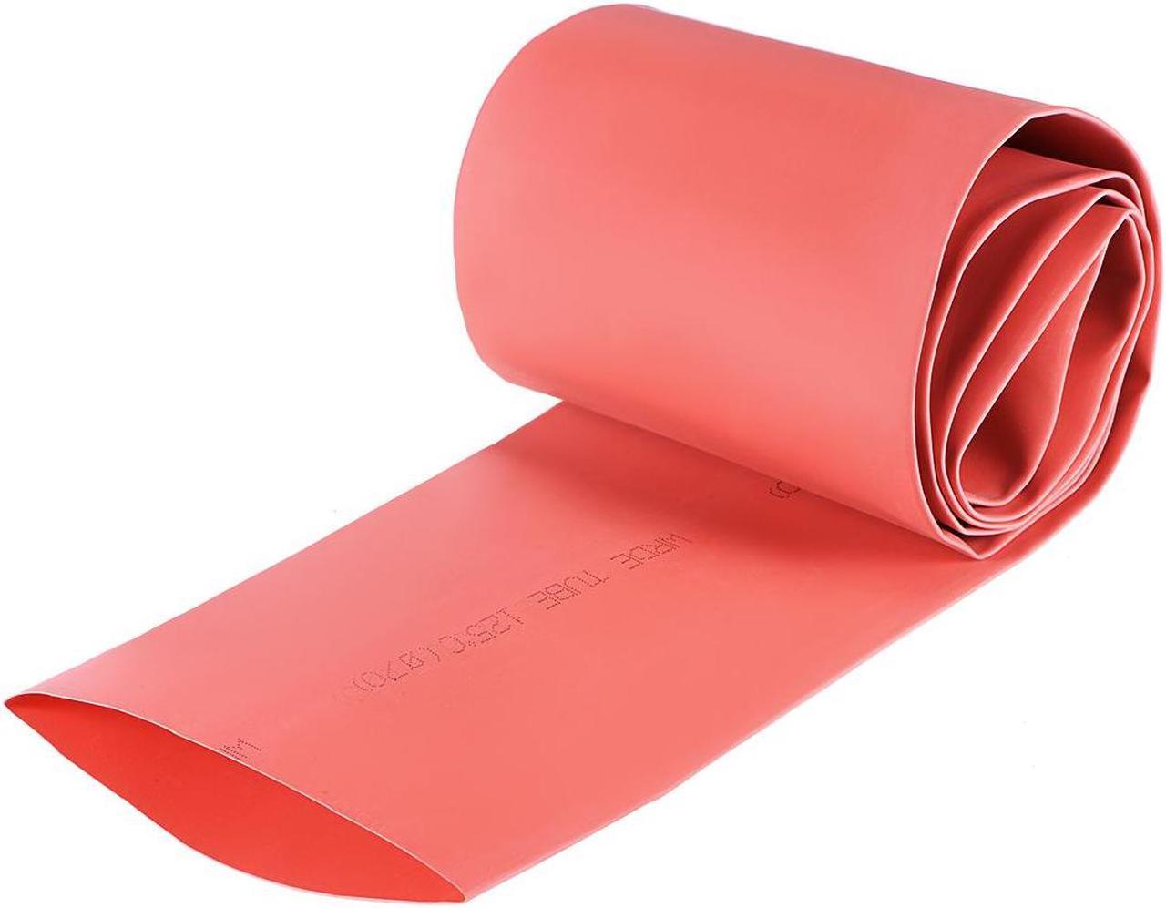 Heat Shink Tubing, 70mm Dia 113mm Flat Width 2:1 Ratio Shrinkable Tube Cable Sleeve 1m - Red