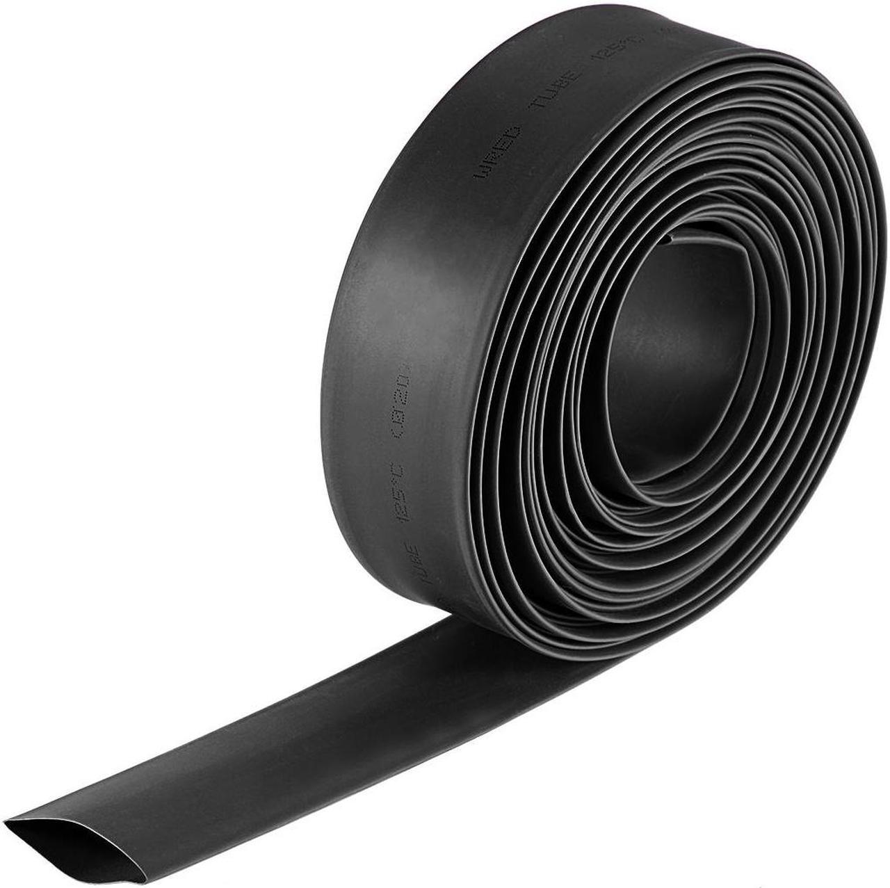 Heat Shink Tubing, 3/4"(20mm) Dia 34mm Flat Width 2:1 Ratio Shrinkable Tube Cable Sleeve 7m - Black