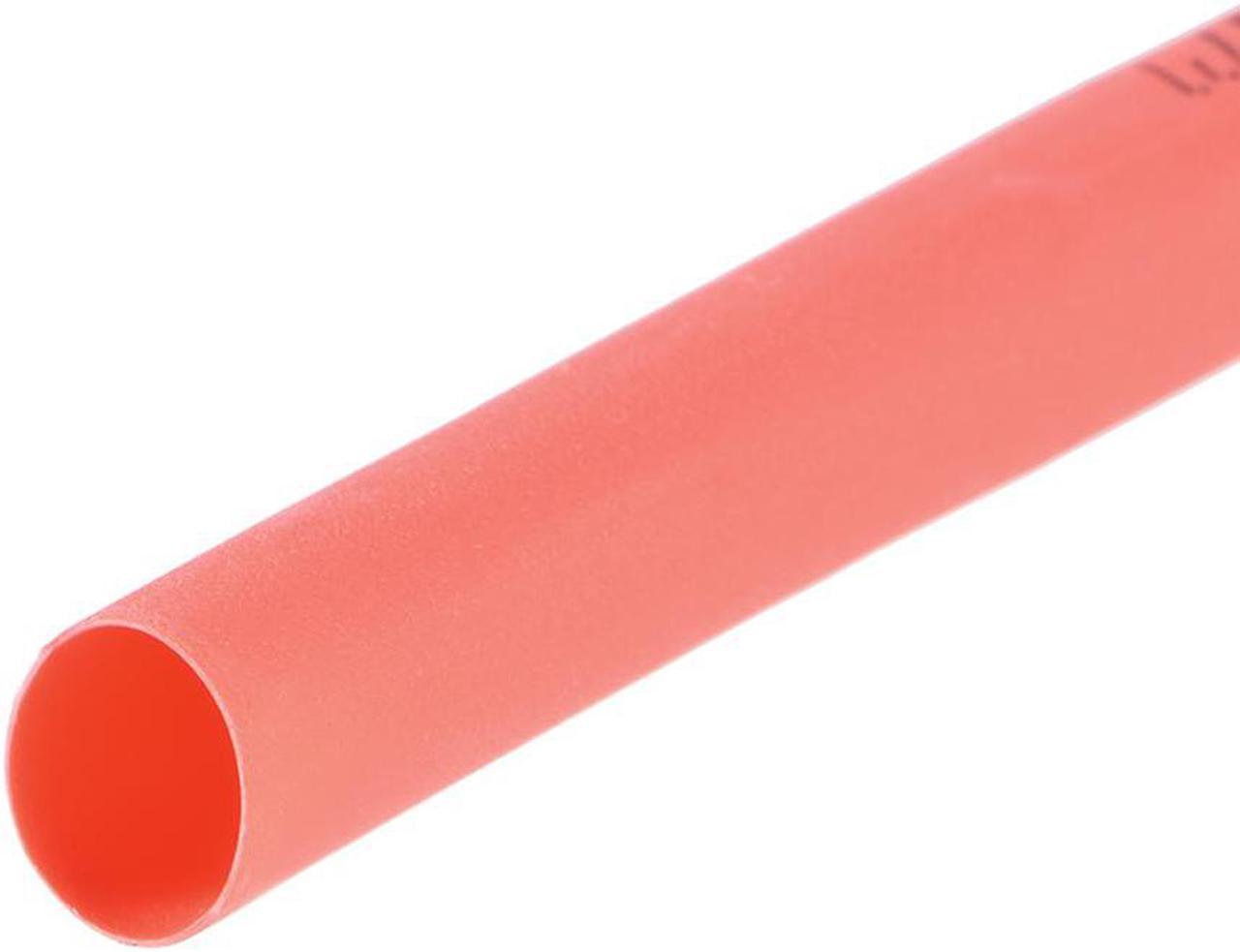 Heat Shink Tubing, 1/4"(6mm) Dia 10mm Flat Width 2:1 Ratio Shrinkable Tube Cable Sleeve 7m - Red