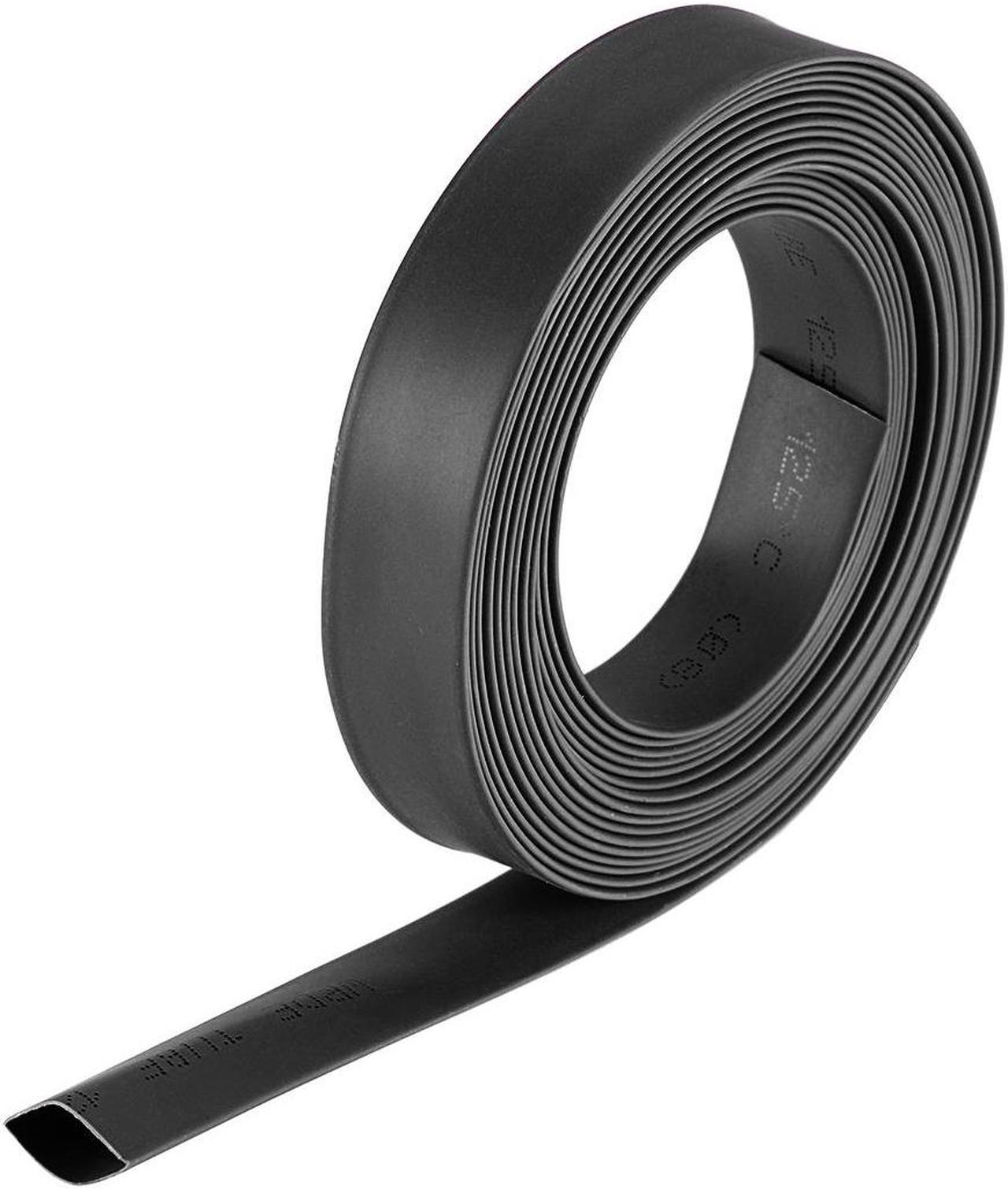 Heat Shink Tubing, 5/16"(8mm) Dia 13.7mm Flat Width 2:1 Ratio Shrinkable Tube Cable Sleeve 10ft - Black