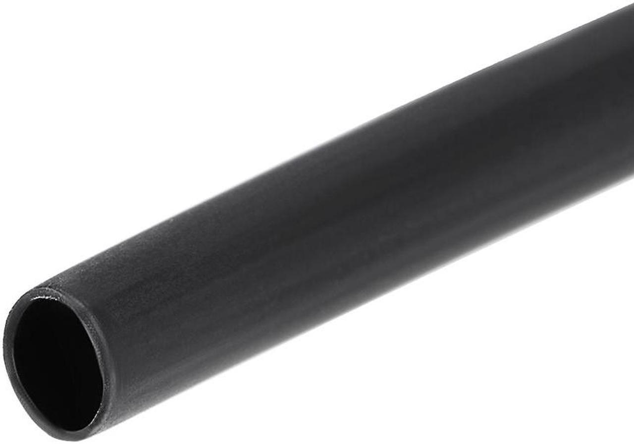 Heat Shink Tubing, 2.4mm Dia 5.35mm Flat Width 3:1 Ratio Shrinkable Tube Cable Sleeve 5m - Black