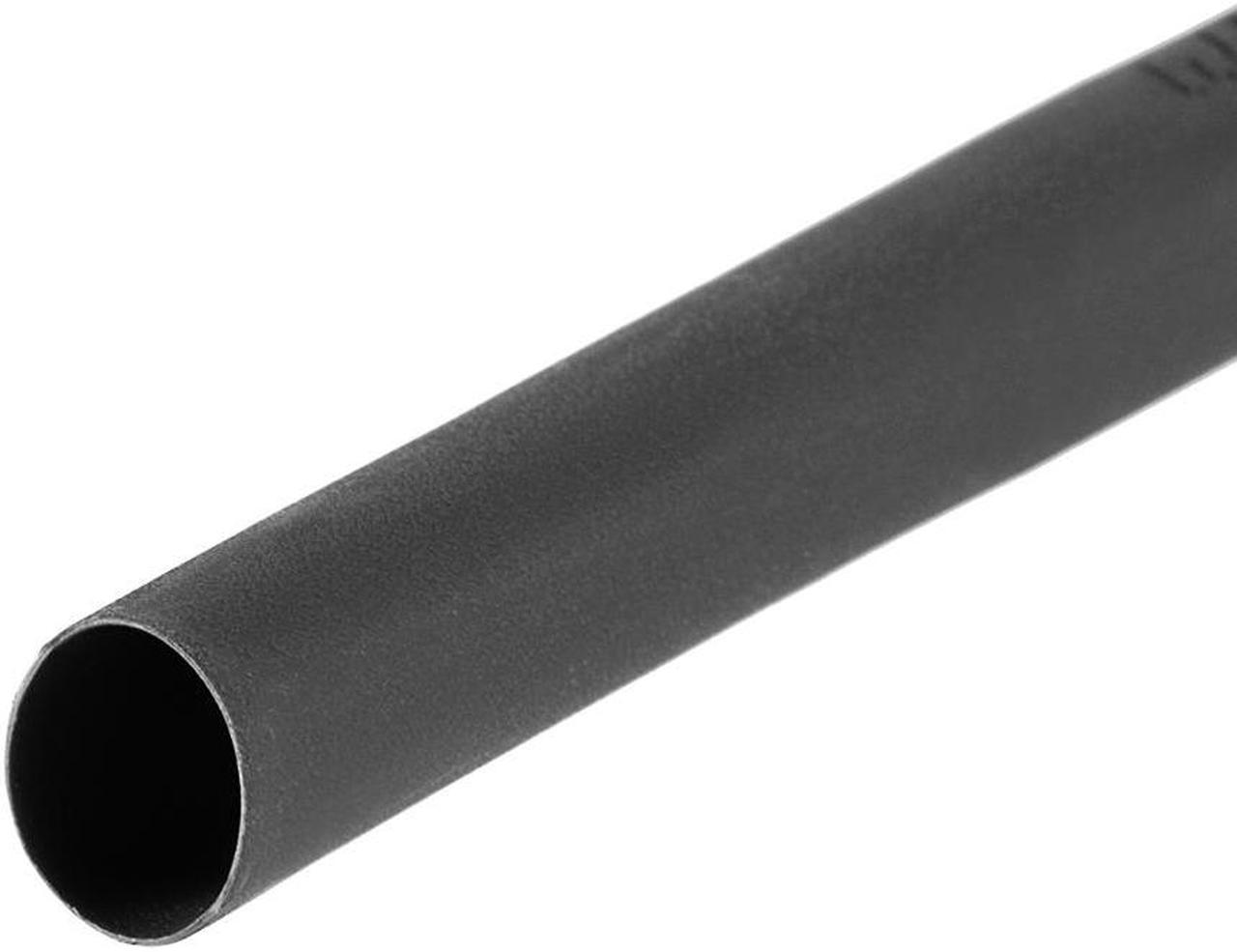 Heat Shink Tubing, 1/4"(6mm) Dia 10mm Flat Width 2:1 Ratio Shrinkable Tube Cable Sleeve 10ft - Black