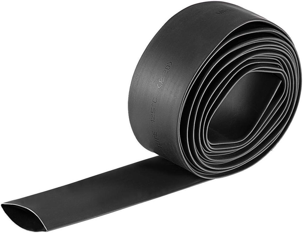 Heat Shink Tubing, 3/4"(20mm) Dia 34mm Flat Width 2:1 Ratio Shrinkable Tube Cable Sleeve 10ft - Black