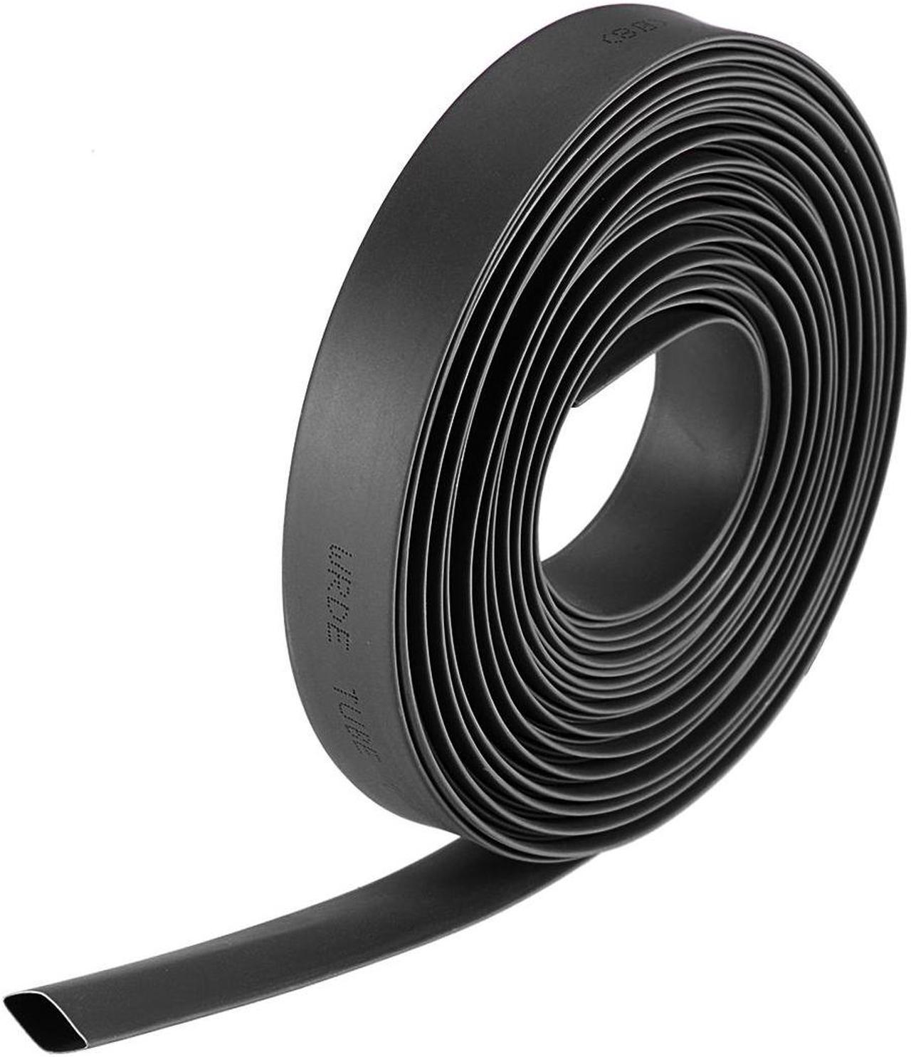 Heat Shink Tubing, 5/16"(8mm) Dia 13.7mm Flat Width 2:1 Ratio Shrinkable Tube Cable Sleeve 7m - Black