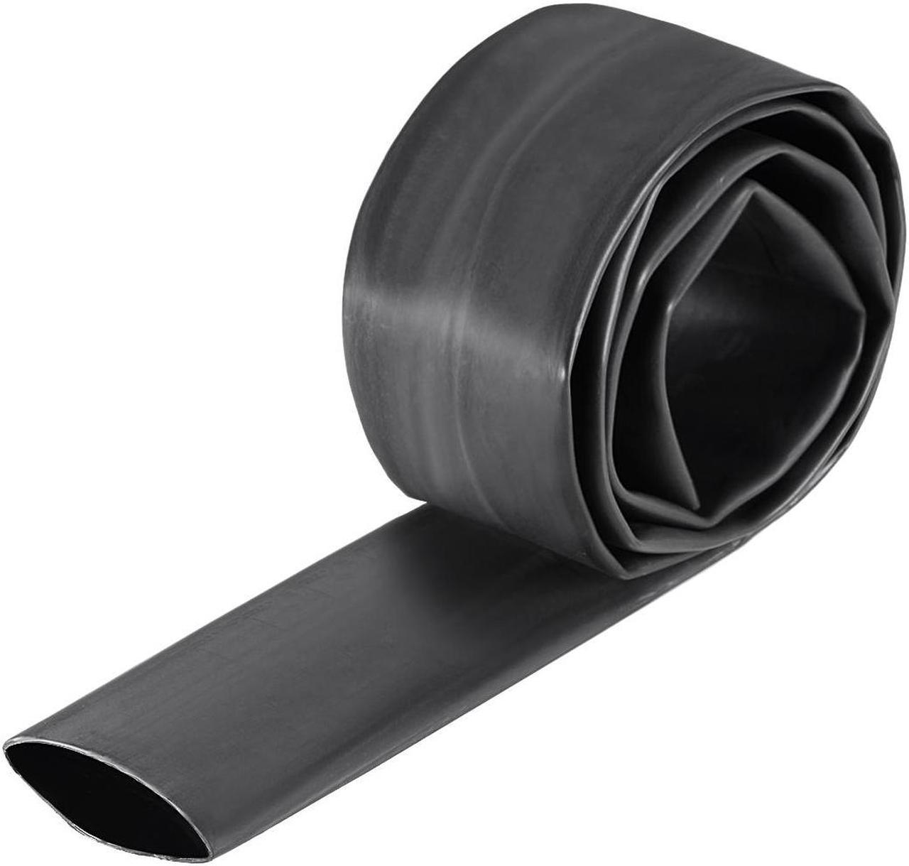 Heat Shink Tubing, 30mm Dia 51mm Flat Width 3:1 Ratio Shrinkable Tube Cable Sleeve 1m - Black