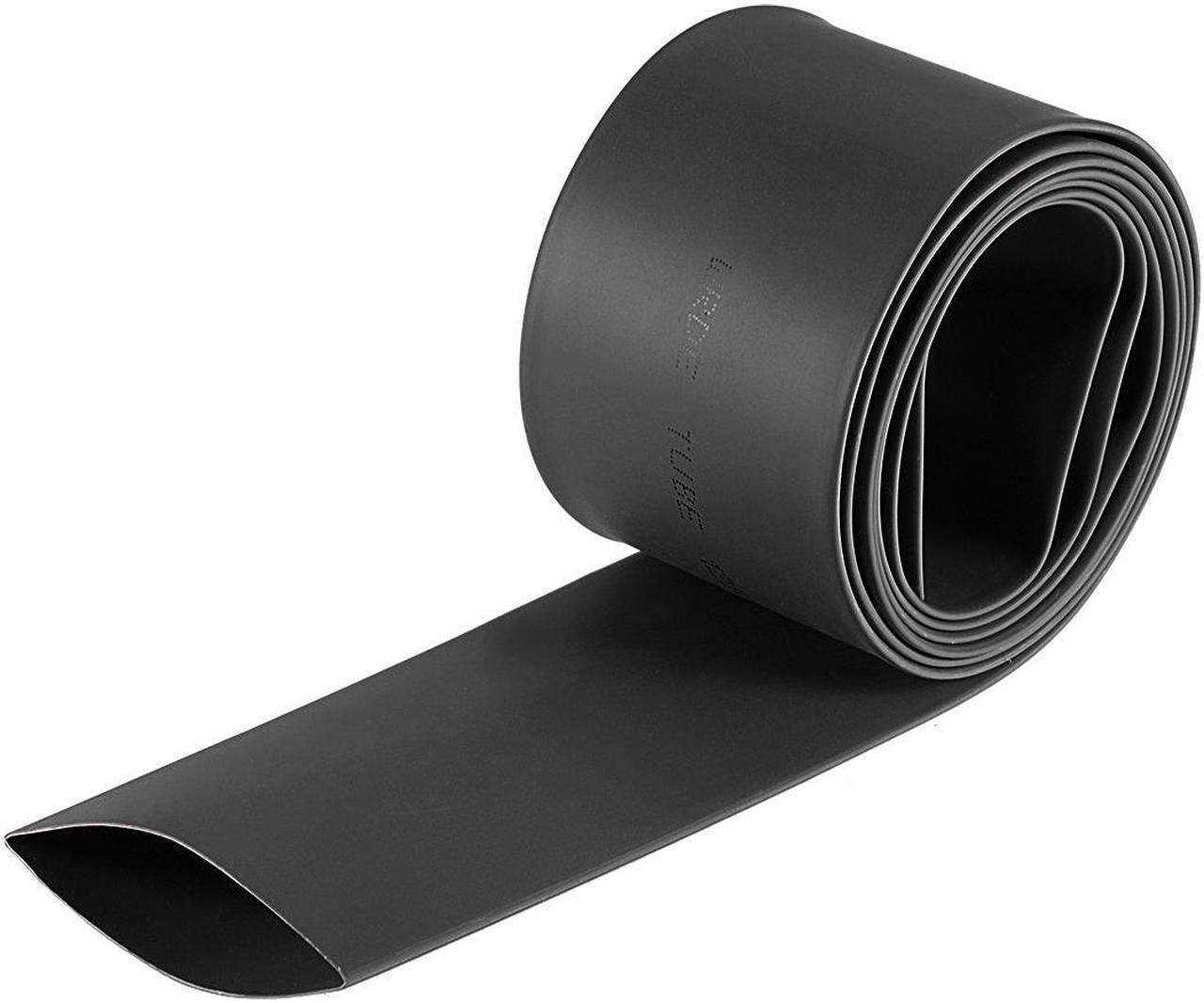 Heat Shink Tubing, 1"(25mm) Dia 41mm Flat Width 2:1 Ratio Shrinkable Tube Cable Sleeve 1m - Black