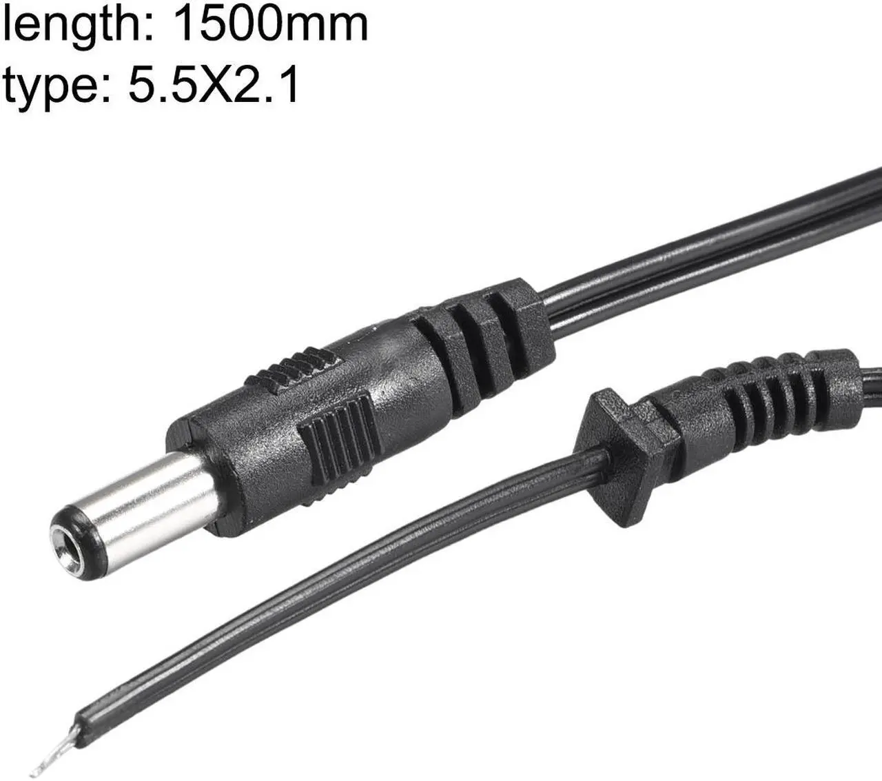 Alt view image 2 of 3 - 4pcs 1.5M/5FT 5.5mm x 2.1mm 1A Male Plug DC Power Adapter Connector Cable Cord