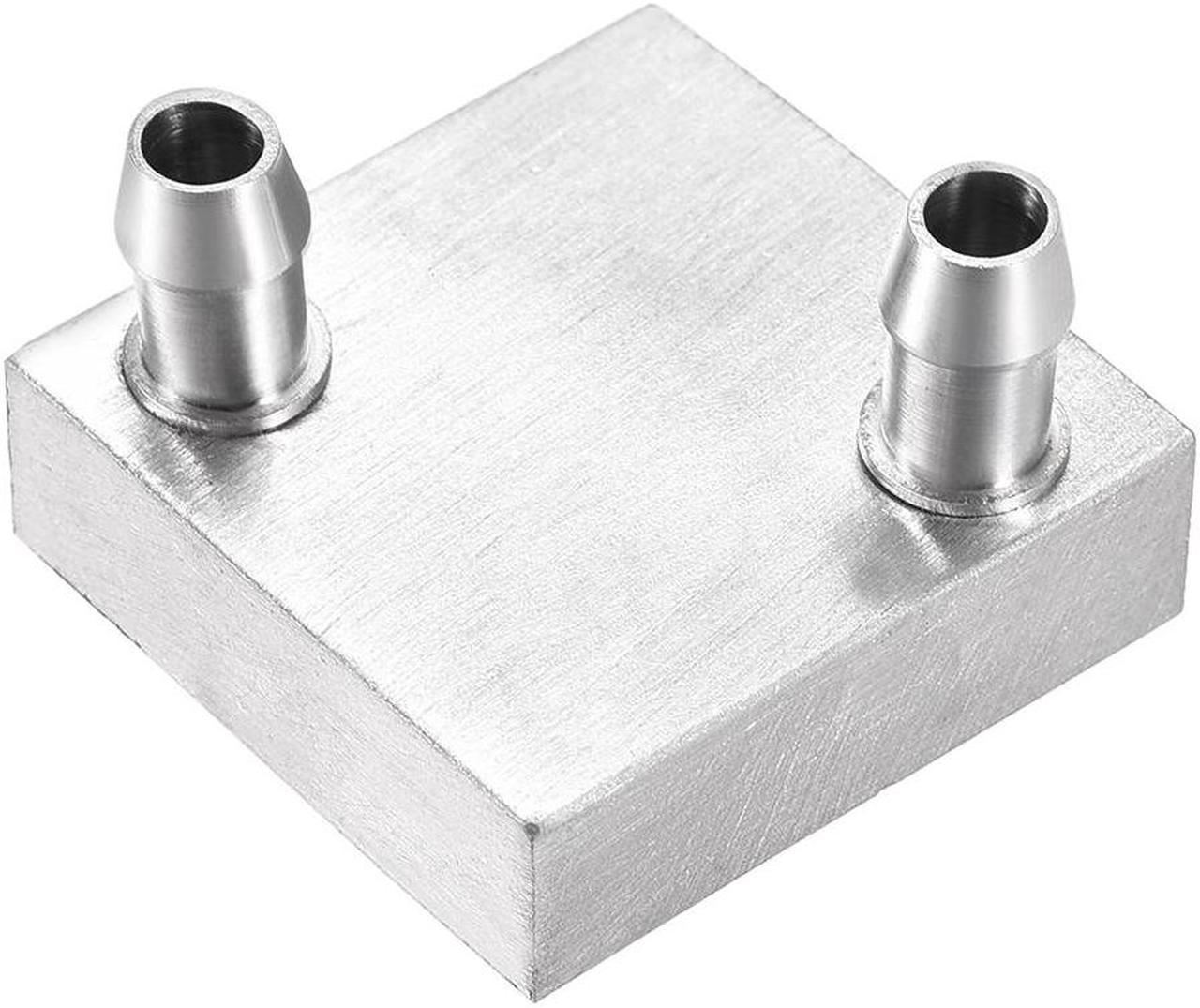 Aluminum Water Cooling Block 40x40mm Heatsink with Nozzle Upward for PC Computer CPU Graphics Radiator