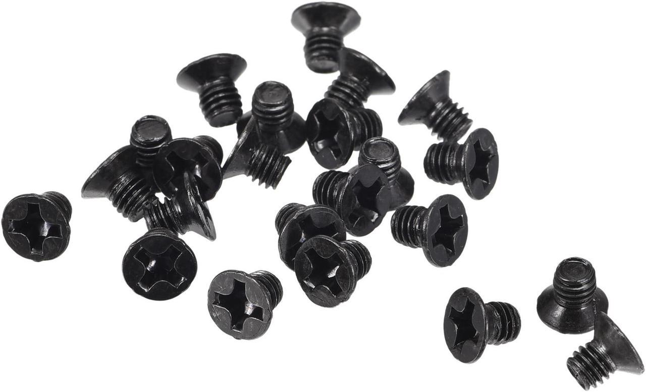 M3 x 3mm Phillips Screw Fastener Black for Laptop PC TV Fan Audio Switch 350pcs