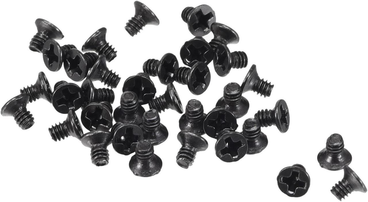 M2 x 3mm Phillips Screw Fastener Black for Laptop PC TV Fan Audio Switch 150pcs