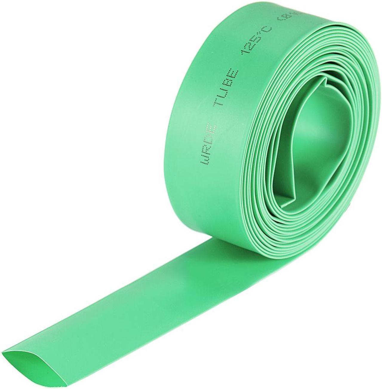 Heat Shink Tubing, 5/8"(16mm) Dia 26mm Flat Width 2:1 Ratio Shrinkable Tube Cable Sleeve 10ft - Green