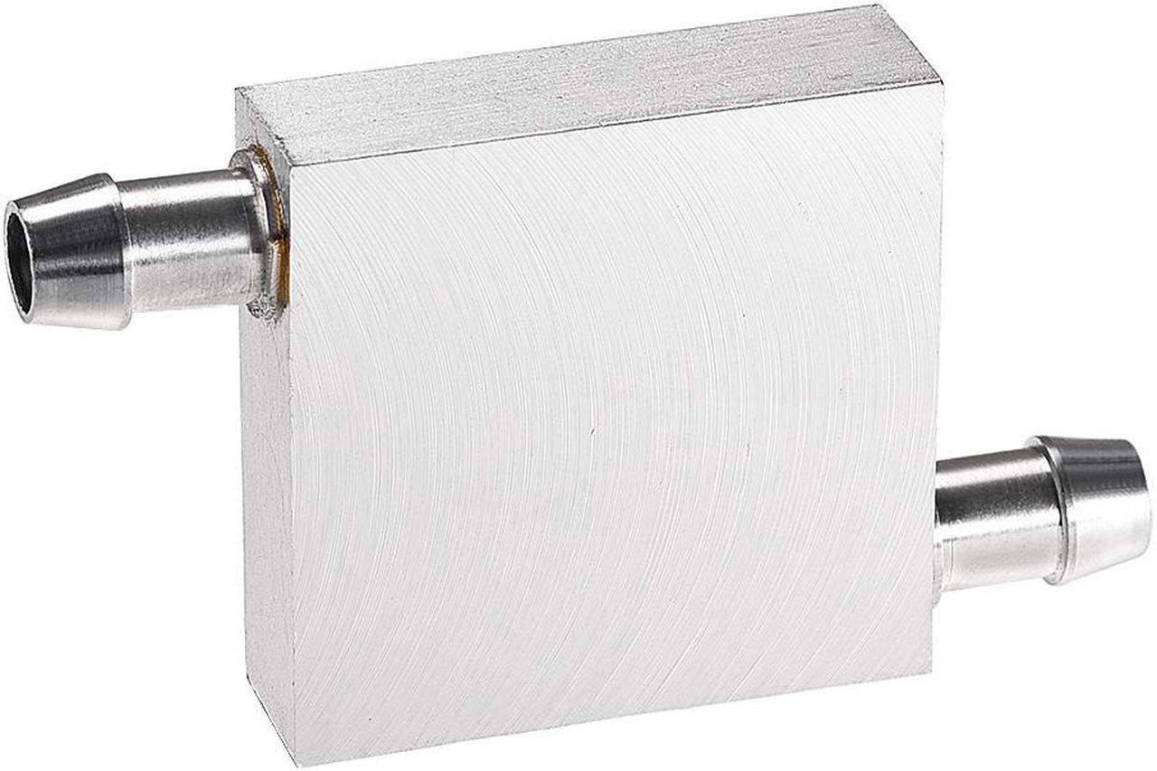 Aluminum Water Cooling Block 40x40mm Polished Heatsink with Nozzle on Two Side for PC Computer CPU Graphics Radiator