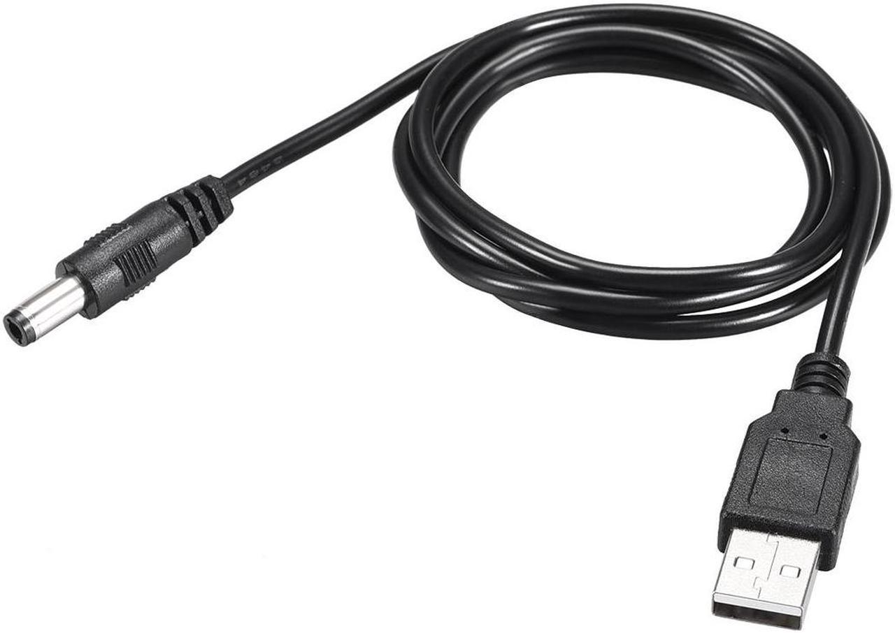 1Meter DC Male Power Supply 5.5x2.5mm Adapter to USB Plug Male Cable