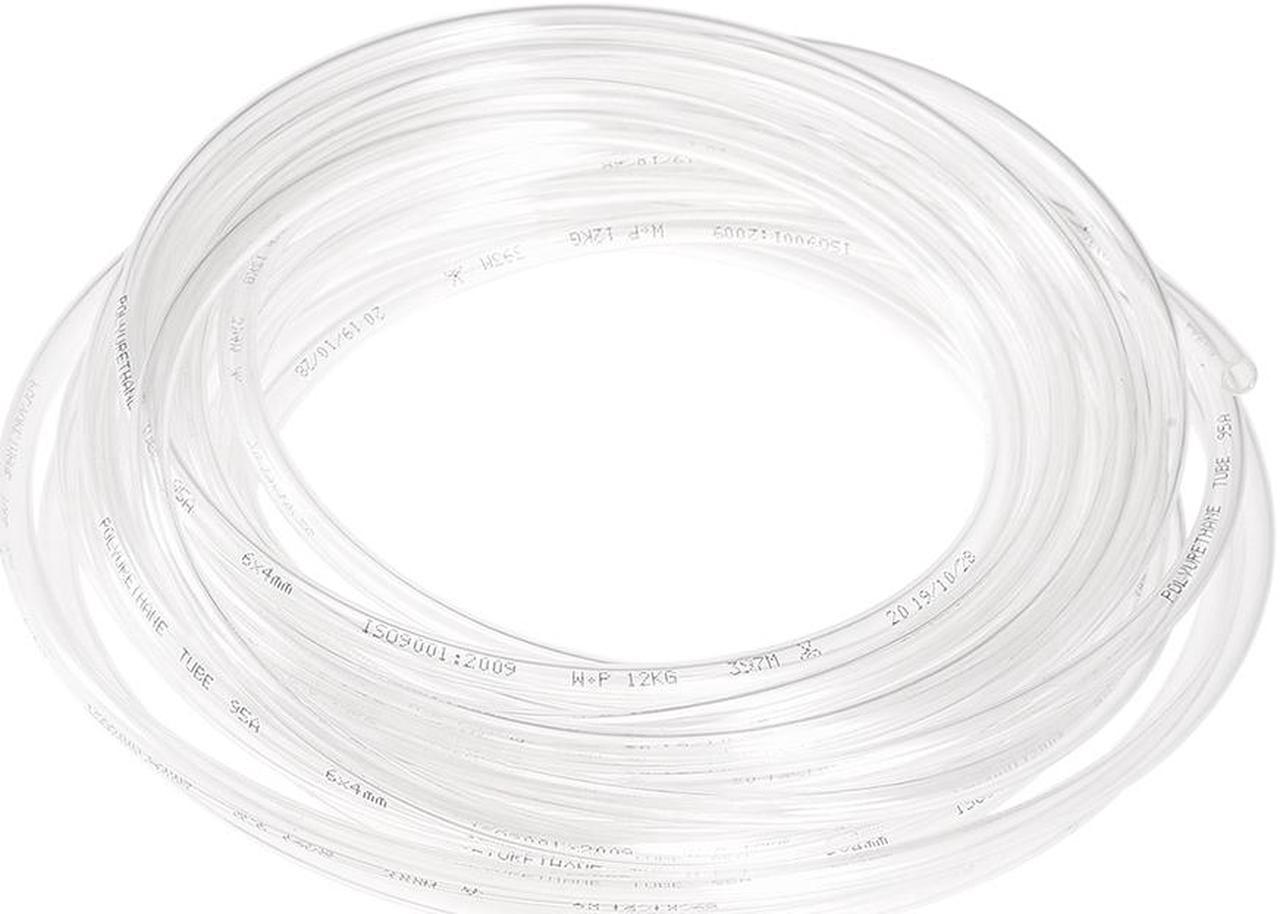 Pneumatic Air Tubing, 6mm OD x 4mm ID 7m (275 Inch) PU Polyurethane Air Compressor Clear Tubing Hose Pipe