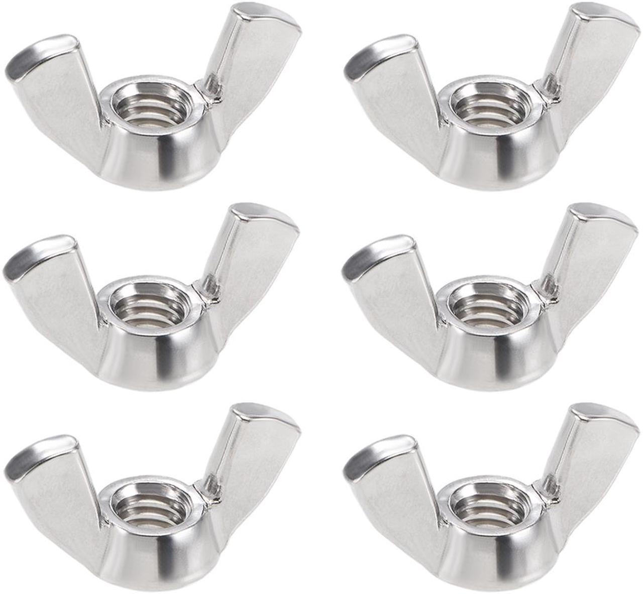 5/16"-18 Wing Nuts 304 Stainless Steel Hurricane Shutters Butterfly Nut Hand Twist Tighten Fasteners Parts 6pcs