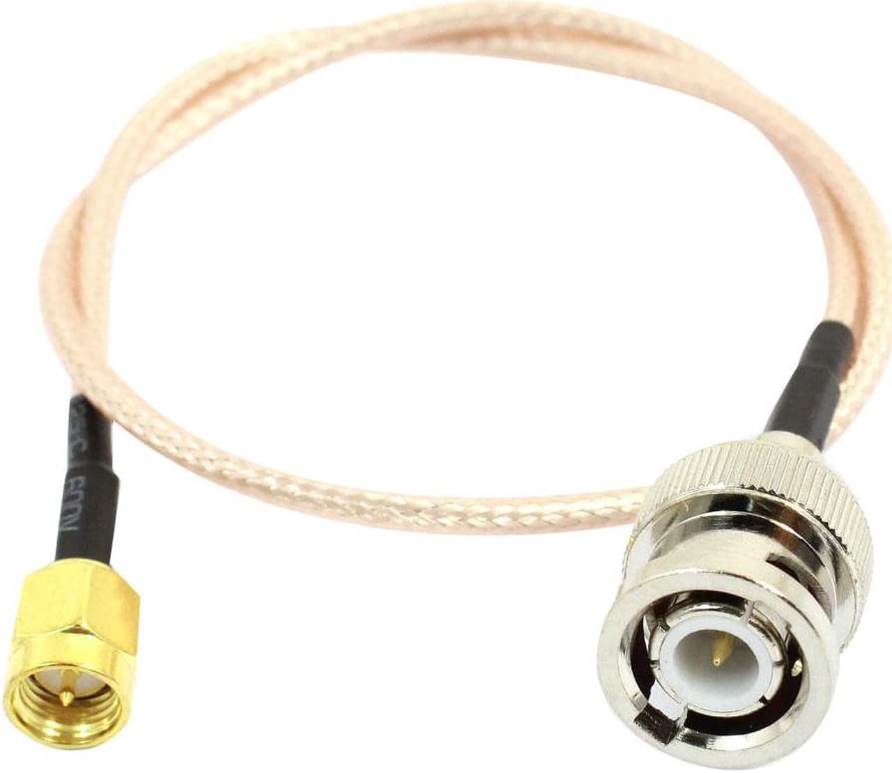 14" Length BNC Male to SMA Male M/M Connector Pigtail Cable