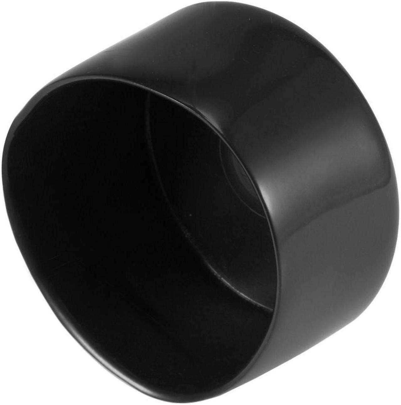 8pcs Rubber End Caps 2"(50mm) ID Vinyl Round End Cap Cover Screw Thread Protectors Black