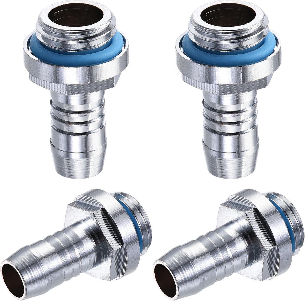 Main image of Brass Hose Fitting G1/4 Thread with OD 9mm Nozzle for PC Water Cooling System 4pcs