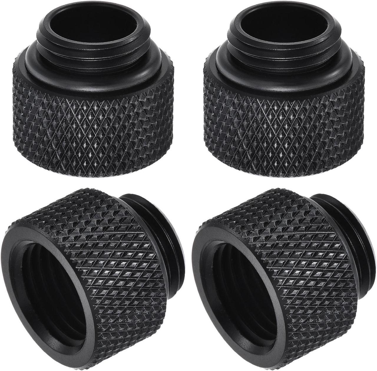 Male to Female Extender Fitting G1/4 x 10mm for PC Water Cooling System Black 4pcs