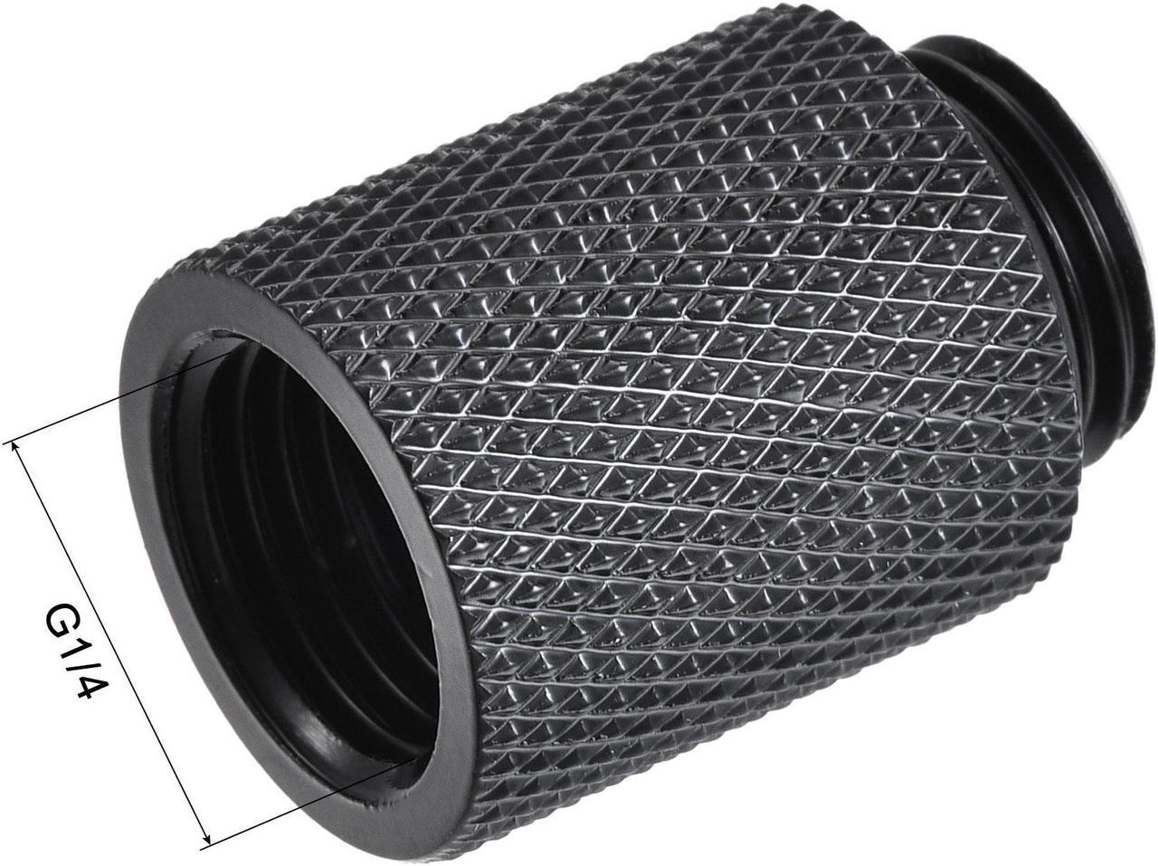 Alt view image 3 of 5 - Male to Female Extender Fitting G1/4 x 20mm for PC Water Cooling System Black 4pcs