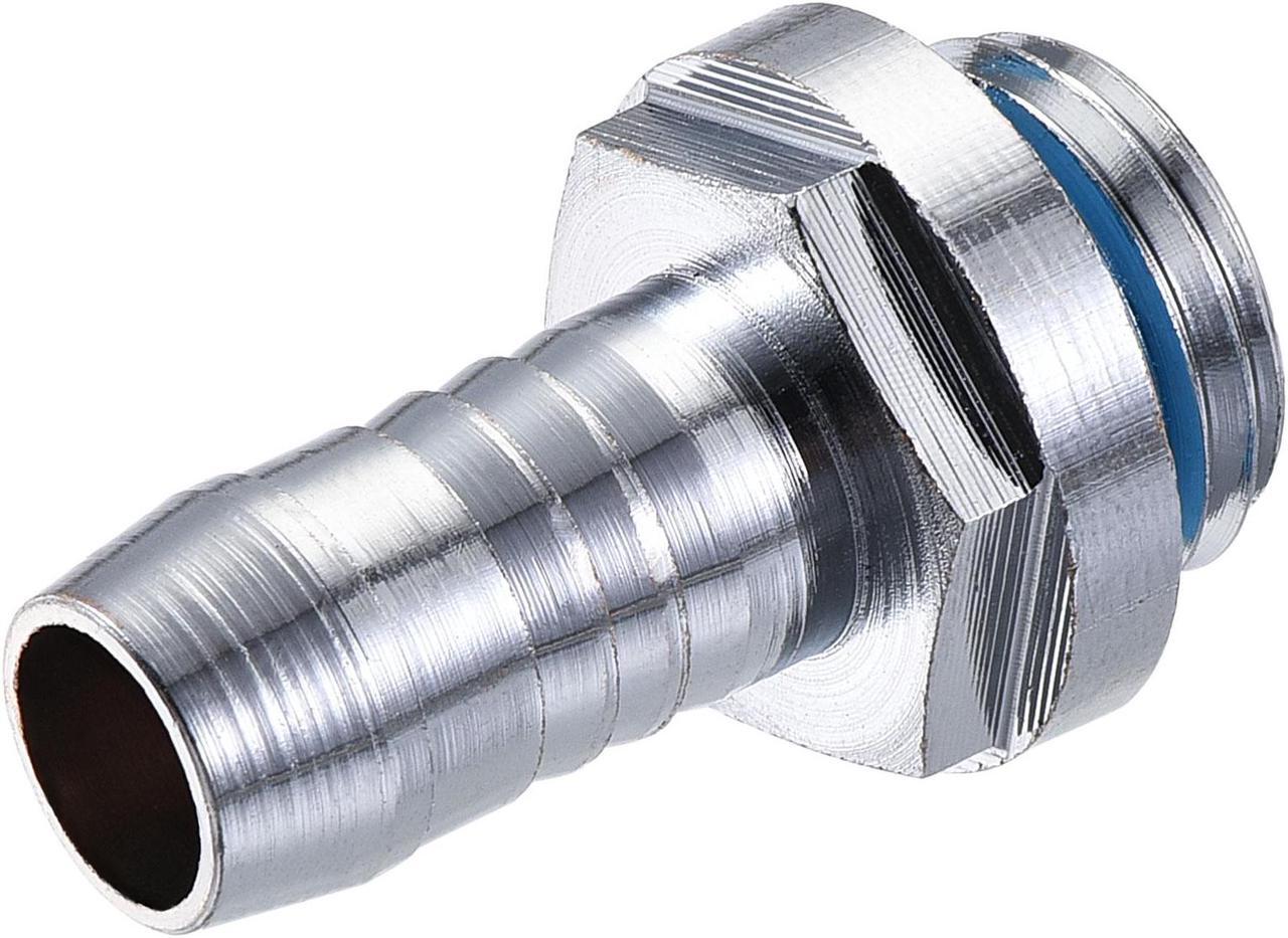Alt view image 4 of 5 - Brass Hose Fitting G1/4 Thread with OD 9mm Nozzle for PC Water Cooling System 4pcs