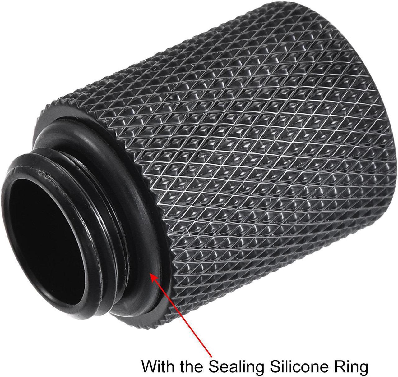 Alt view image 4 of 5 - Male to Female Extender Fitting G1/4 x 20mm for PC Water Cooling System Black 4pcs