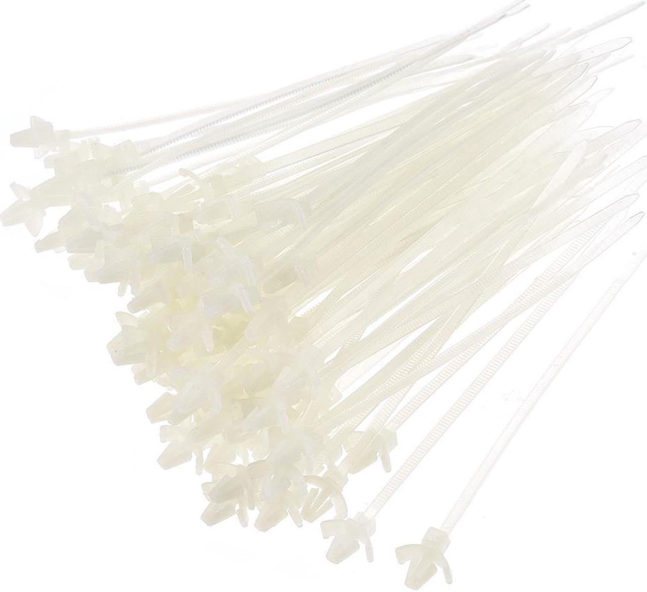 Cable Zip Ties 6 Inch Push Mount Winged Nylon Wire Cord Strap White 200pcs