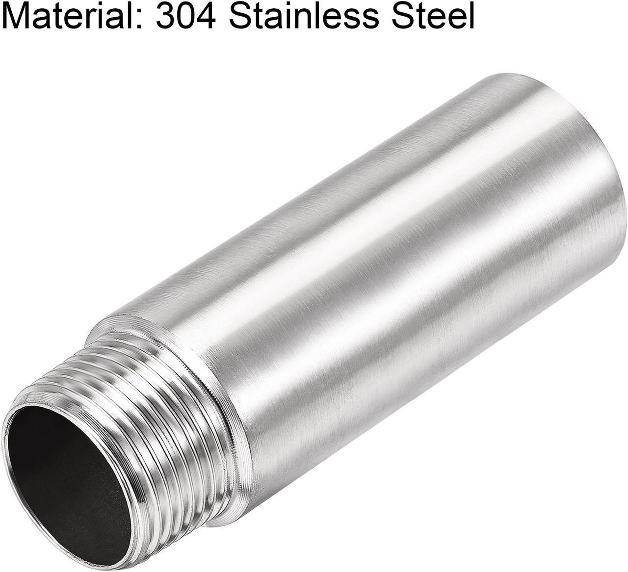 Alt view image 4 of 6 - Shower Head Extension Arm Stainless Steel G3/4 Male to G3/4 Female Thread 100mm Length Cast Pipe Fitting Coupler