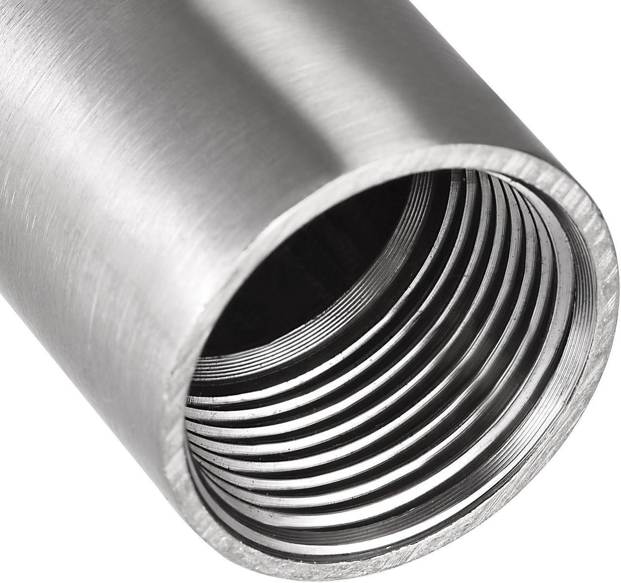 Alt view image 6 of 6 - Shower Head Extension Arm Stainless Steel G3/4 Male to G3/4 Female Thread 100mm Length Cast Pipe Fitting Coupler