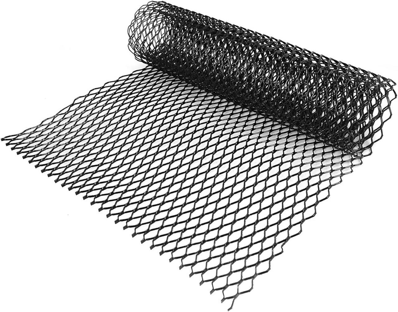 Universal Car Auto Black Aluminum Alloy Hexagon Grille Mesh Net Sheet 25 x 11mm