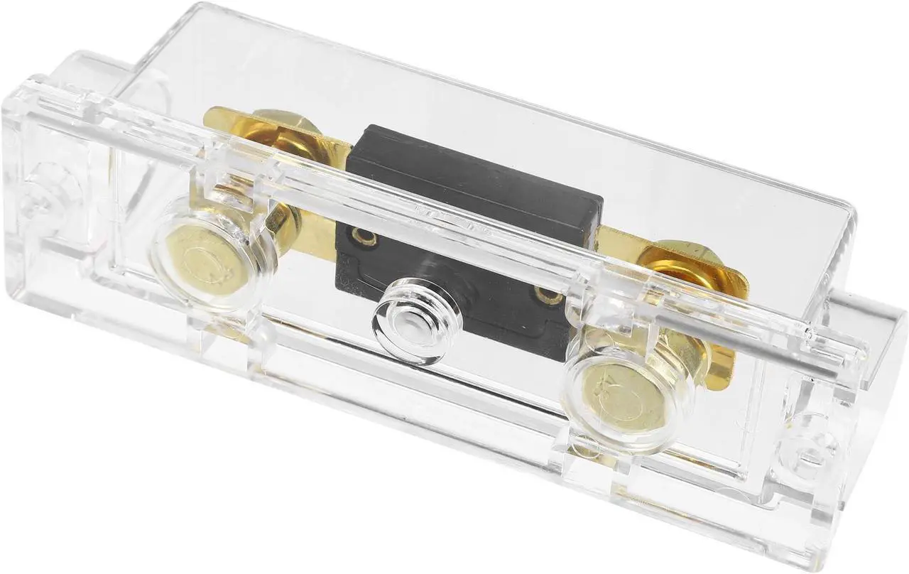 Alt view image 6 of 7 - 1 Set Car Audio 0 4 8 Gauge Inline ANL Fuse Holder Clear Transparent Fuse Block with 2pcs 50A Fuse