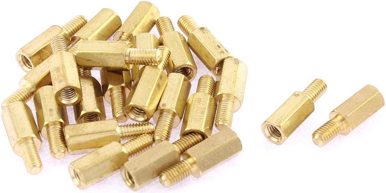 M3 Female to M3 Male Threaded Hex Standoff Spacer Coupler Nut 15mm Long 23Pcs