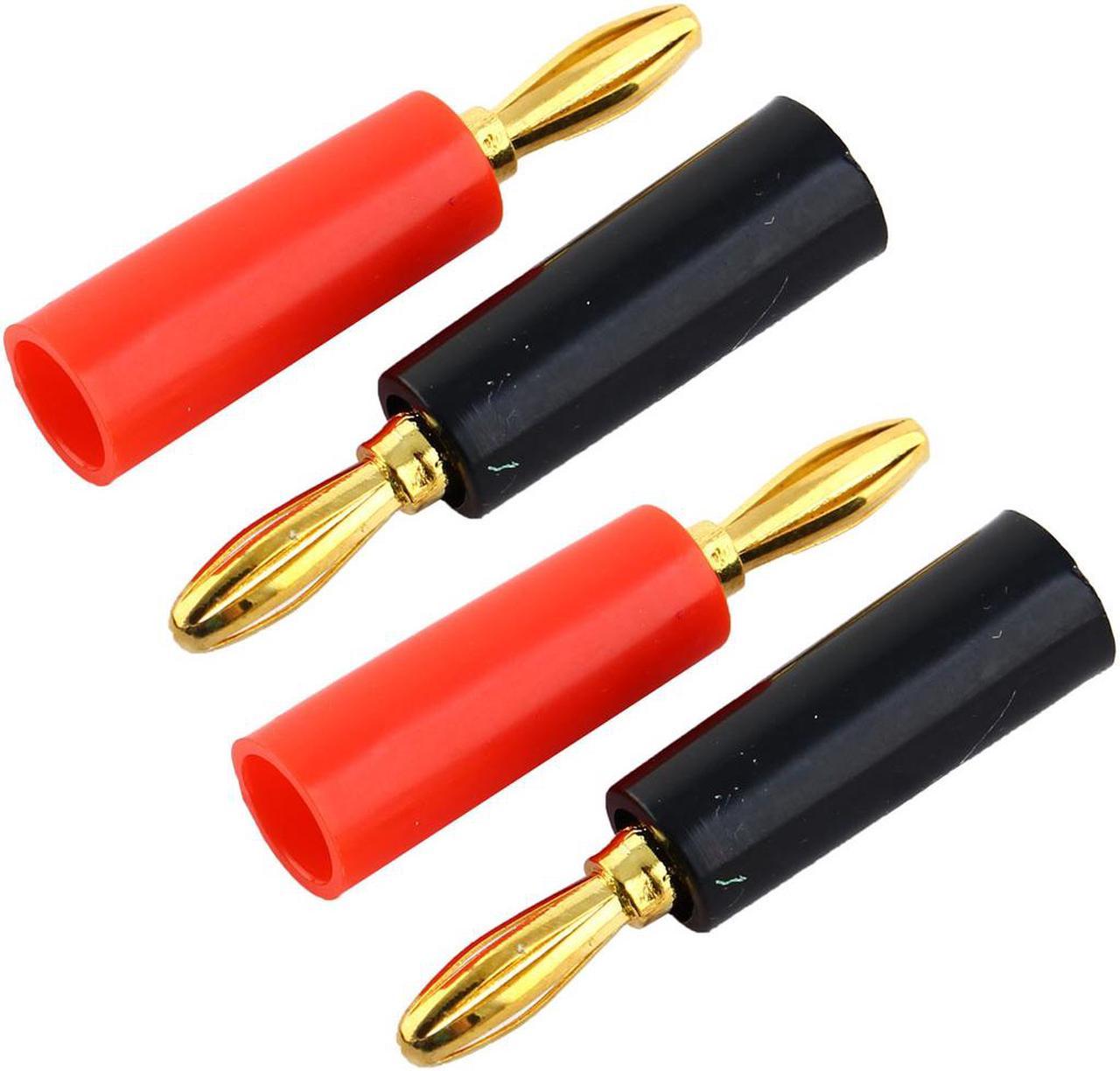 Unique Bargains 4 Pcs Audio Speaker Cable Connector Banana Jack Plug Gvajx