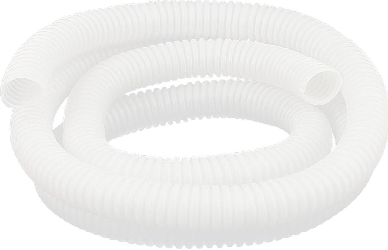 1.5M/59.1" Flexible Plastic Insulation Corrugated Wiring Tube Conduit White