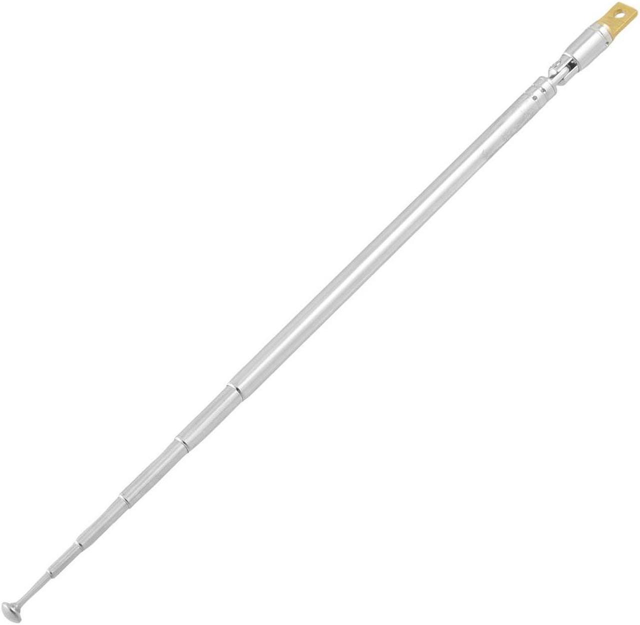 Unique Bargains Silver Tone Radio TV 55cm Length Telescopic Antenna Aerial