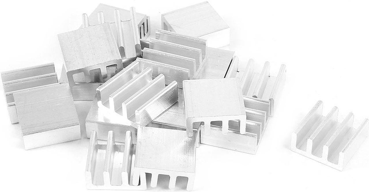 20 x Aluminium Heatsink 11mm x 11mm x 5mm for MOS Tube IC Memory Chipset